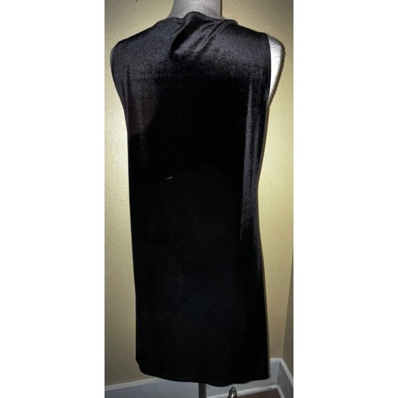 Tiana B. Womens Black Velvet Sleeveless Dress Evening Size 8 Asymmetrical Hem - Picture 6 of 8